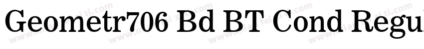 Geometr706 Bd BT Cond Regular字体转换